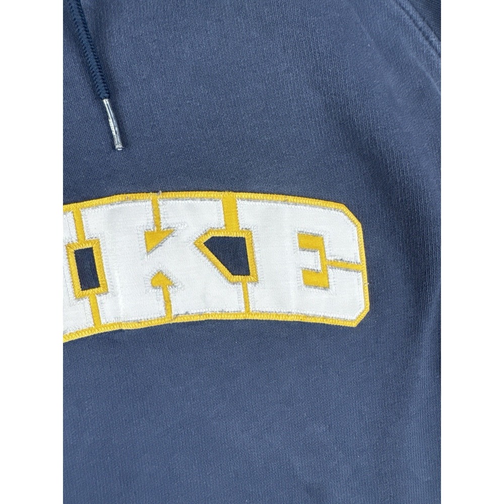 Vintage Y2K Nike Hoodie Center Spell Out Navy Pullover Silver Tag XL - Picture 4 of 15